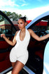 Heading Up Halter Ribbed Knit Romper